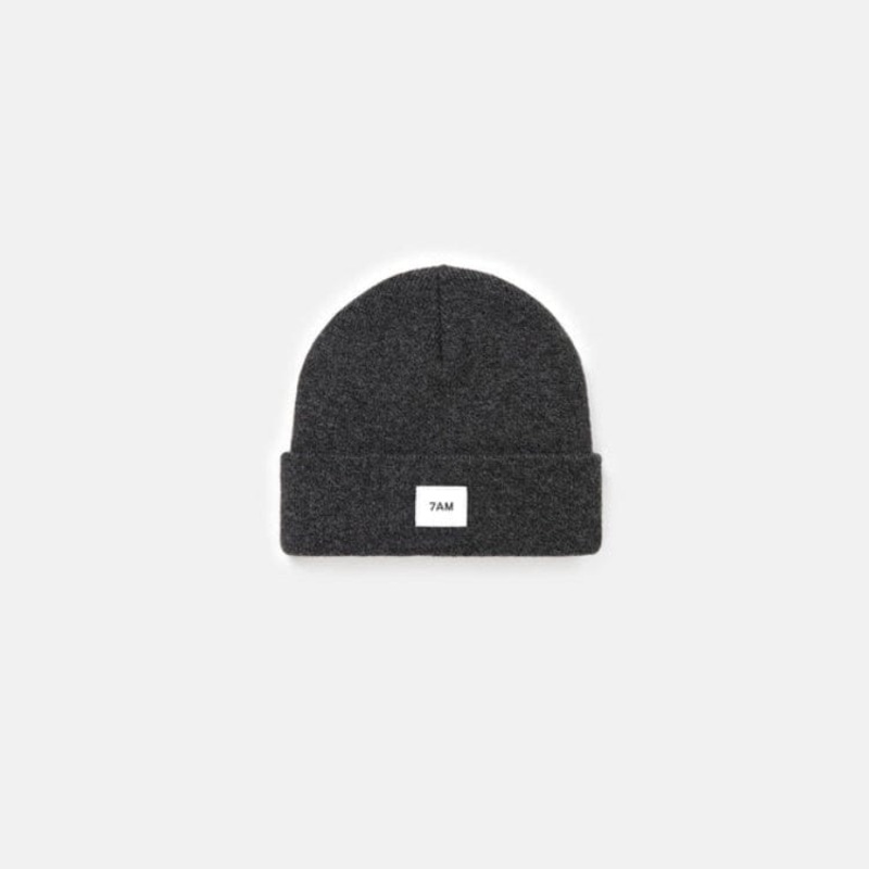 7AM Beanie Heather – Black 0-6M BLACK