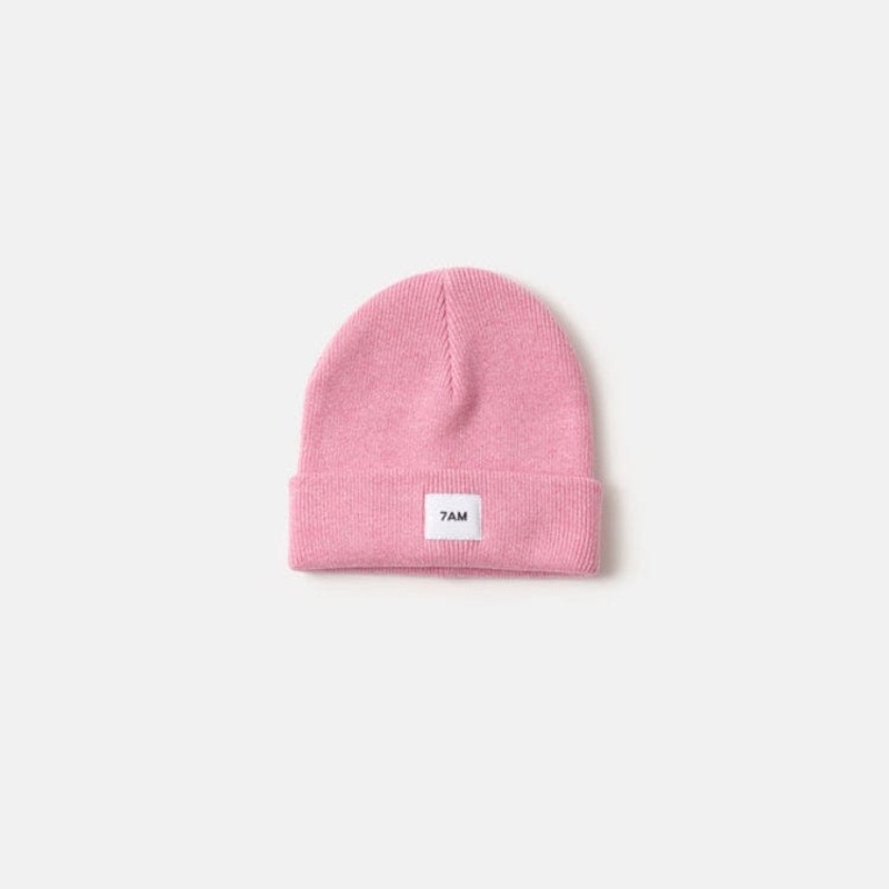 7AM Beanie Heather – Pink 0-6M PINK