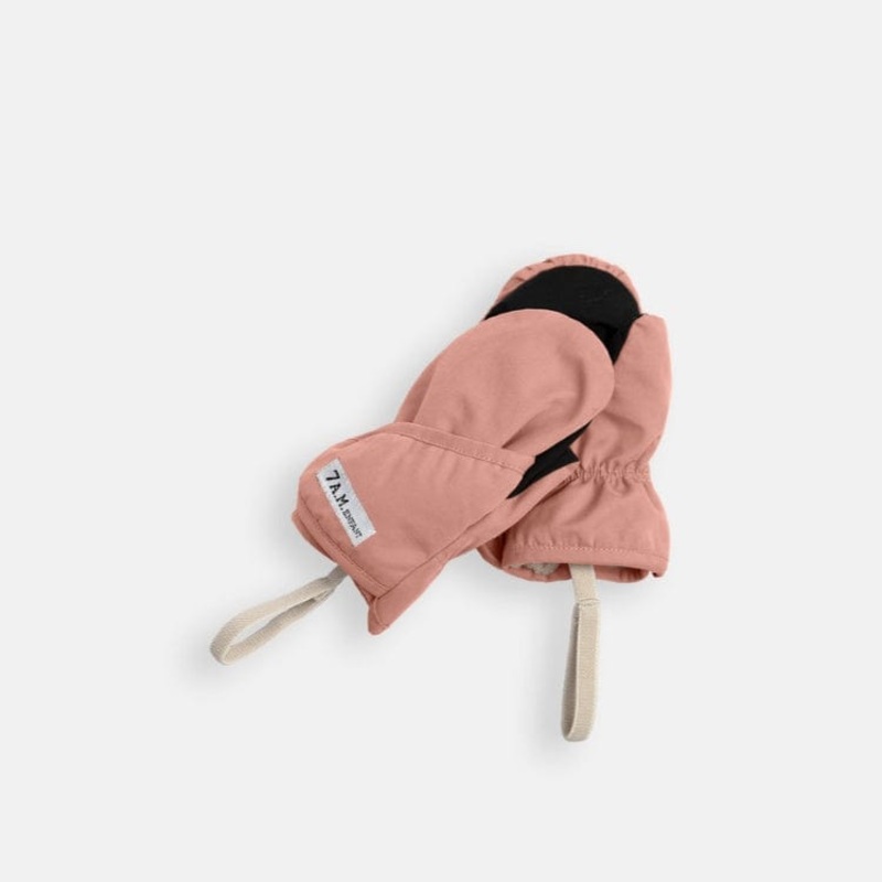 7AM Benji Plush Mittens – Rose Dawn 6-12M ROSE DAWN