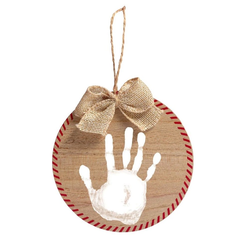 Pearhead Wooden Babyprints Ornament w/ Pen
