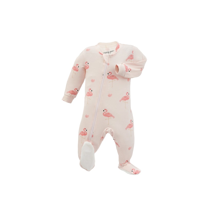 ZippyJamz Bamboo Footed Sleeper – Pretty In Pink PM PRETTY IN PINK