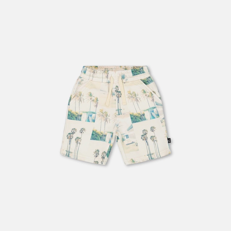 Deux Par Deux French Terry Shorts – Printed Palm Trees 4 PRINTED PALM TREES