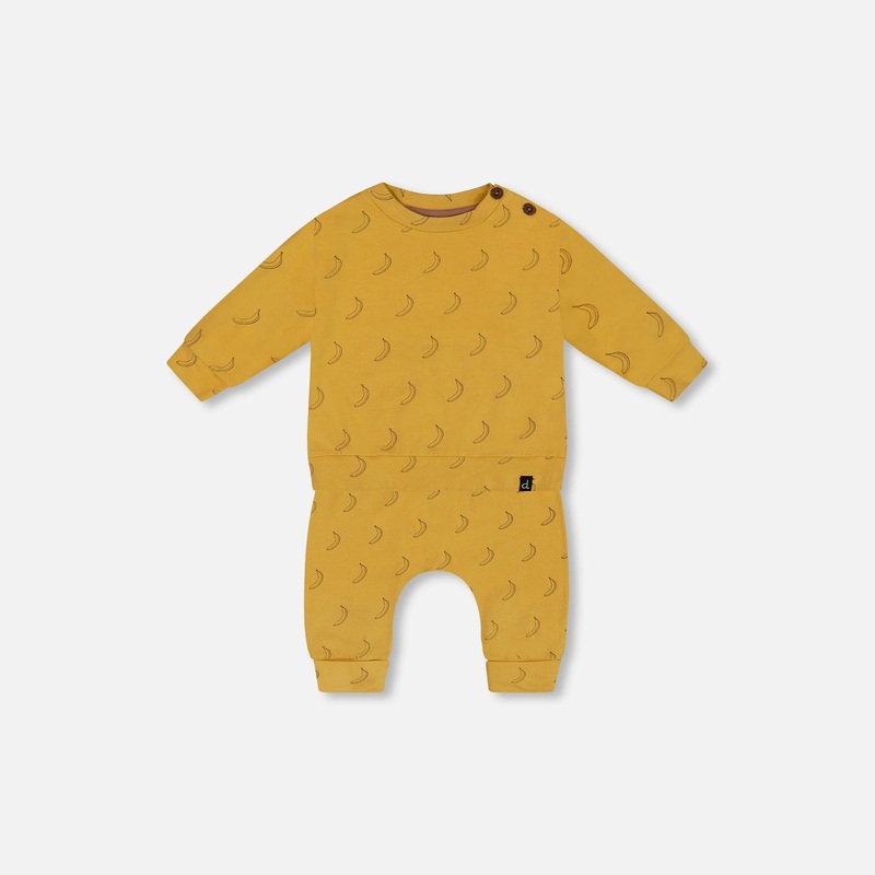 Deux Par Deux Baby Jersey Top & Pant Set – Yellow Bananas 9M BANANAS