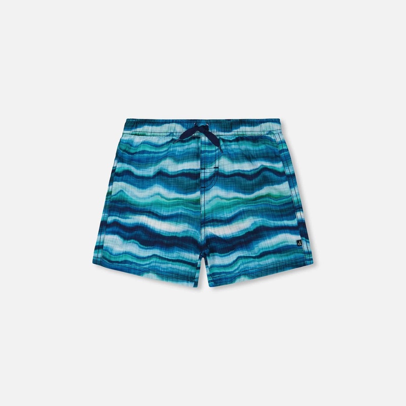 Deux Par Deux Board Shorts – Blue Waves 2-3 BLUE WAVES