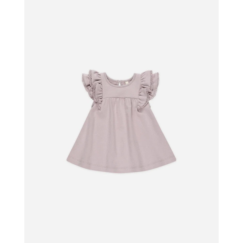 Quincy Mae Flutter Dress – Lavender 0-3 months