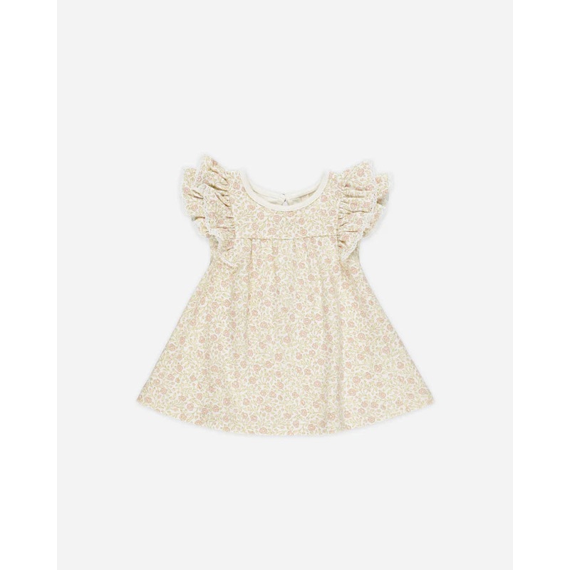 Quincy Mae Flutter Dress – Primrose 0-3 months
