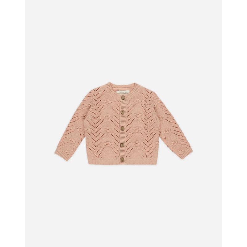 Quincy Mae Knit Cardigan – Melon 0-3 months