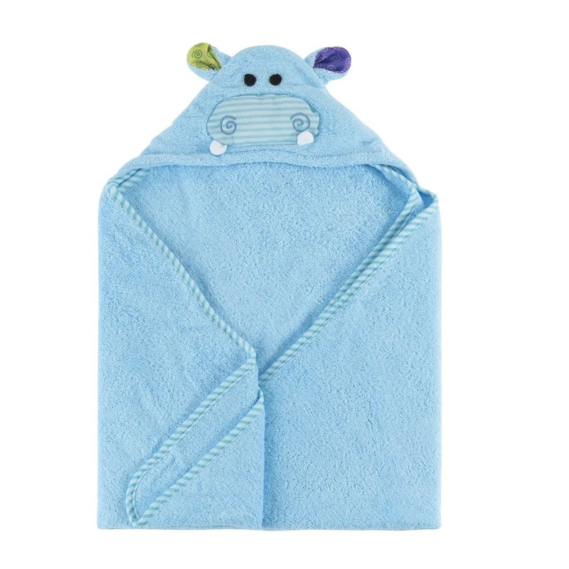 Zoocchini Hooded Bath Towels  – Henry the Hippo Baby (0-18m)