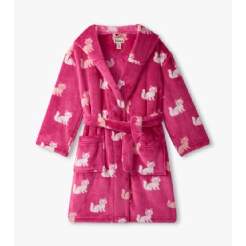 Hatley Fuzzy Fleece Robe – Little Kitties Small (2/3)