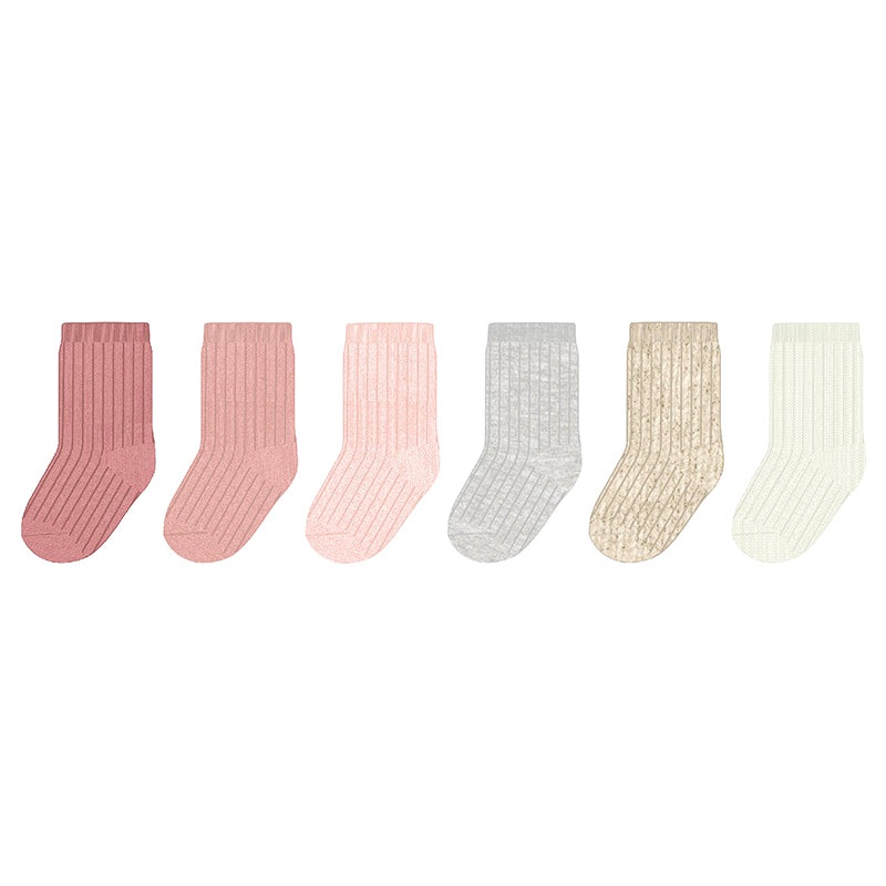 Mayoral 6 Pairs Sock Set – Roses 3 months
