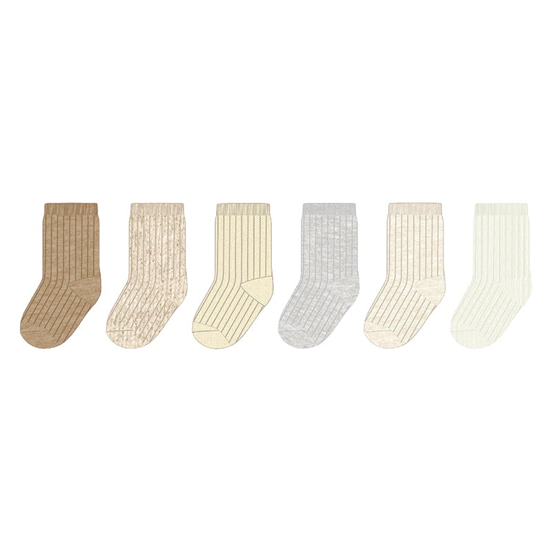 Mayoral 6 Pairs Socks Set – Neutrals 3 Months