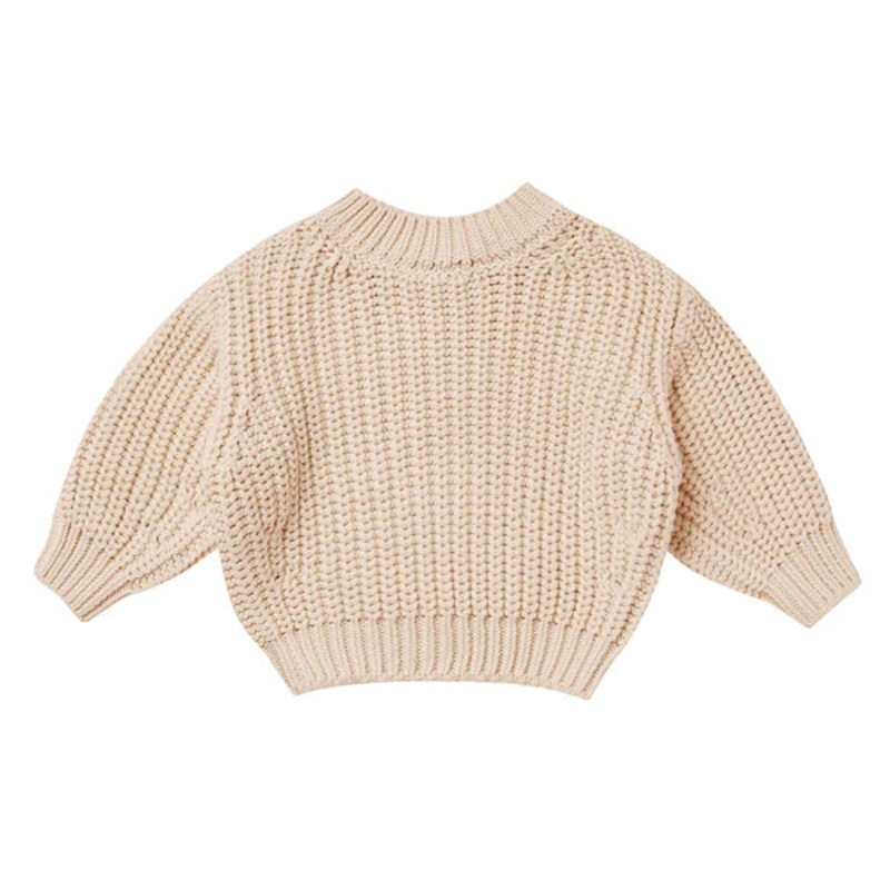 Quincy Mae Chunky Knit Sweater – Shell 3-6m