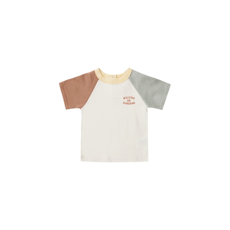 Quincy Mae Colour Block Raglan Tee – Colour Block 0-3m
