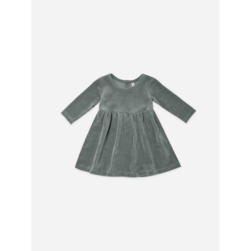 Quincy Mae Dusk Velour Long Dress 3-6m