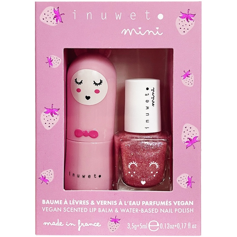 Inuwet Duo Lip Balm and Nail Polish – Strawberry