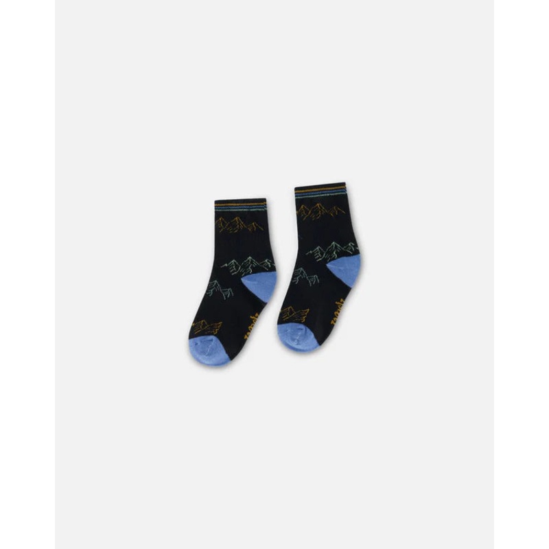 Deux Par Deux Socks Anthracite – Black Mountains 3/4