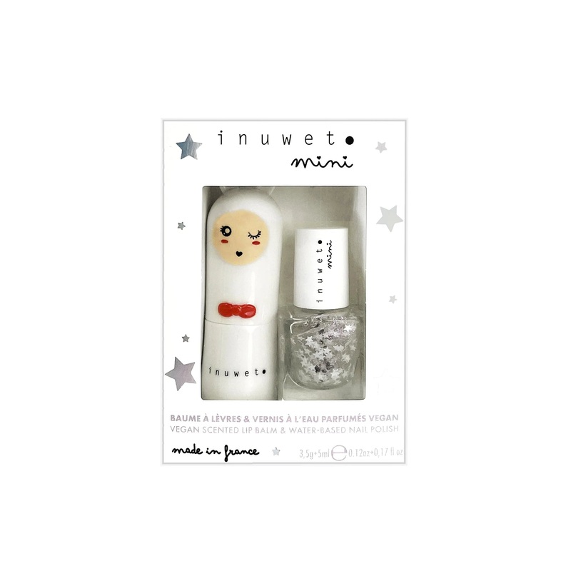 Inuwet Duo – Lip Balm/ Nail Polish – Top Coat Stars/ Cotton Candy