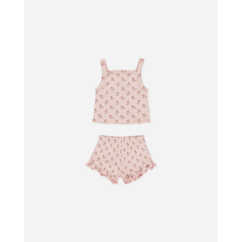 Quincy Mae Evie Tank & Shortie Set – Roses 0-3 months