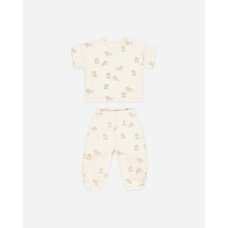 Quincy Mae Jersey Tee & Pant Set – Puppies 0-3 months