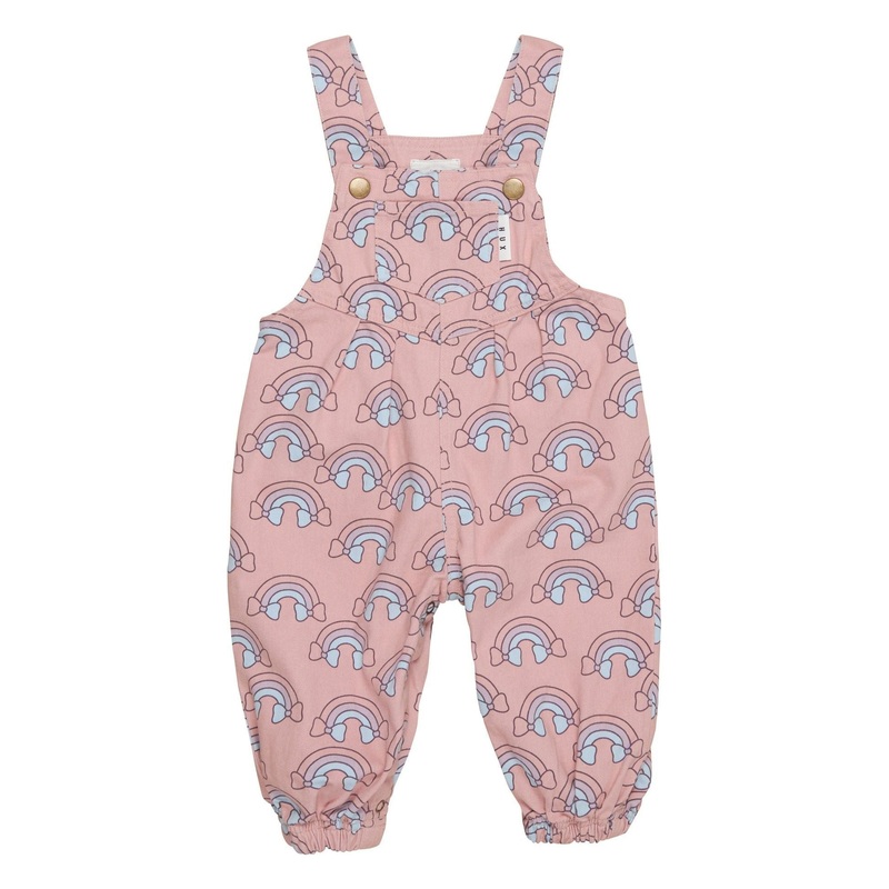 Rain Bow Overalls -Dusty Rose 6-12M