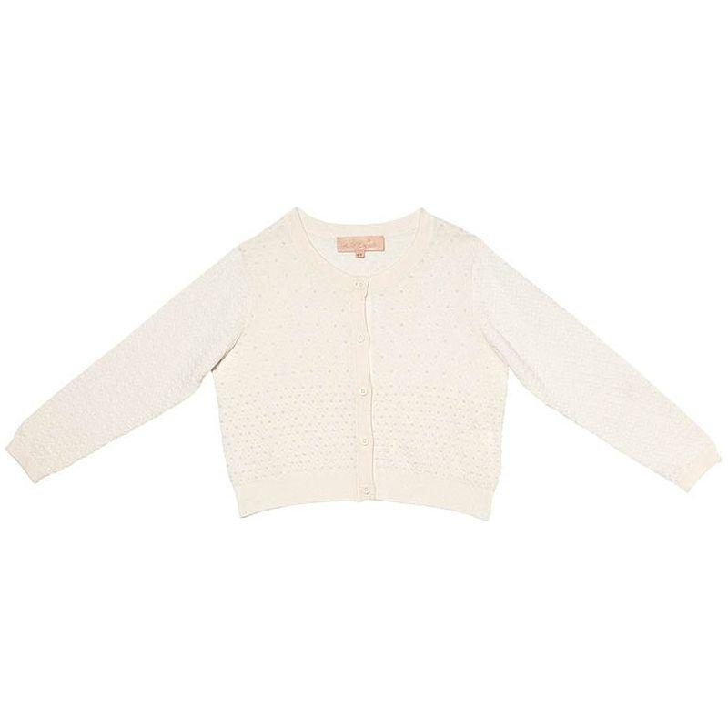 Pearl Luxe Cardigan – Milk 2-3Y