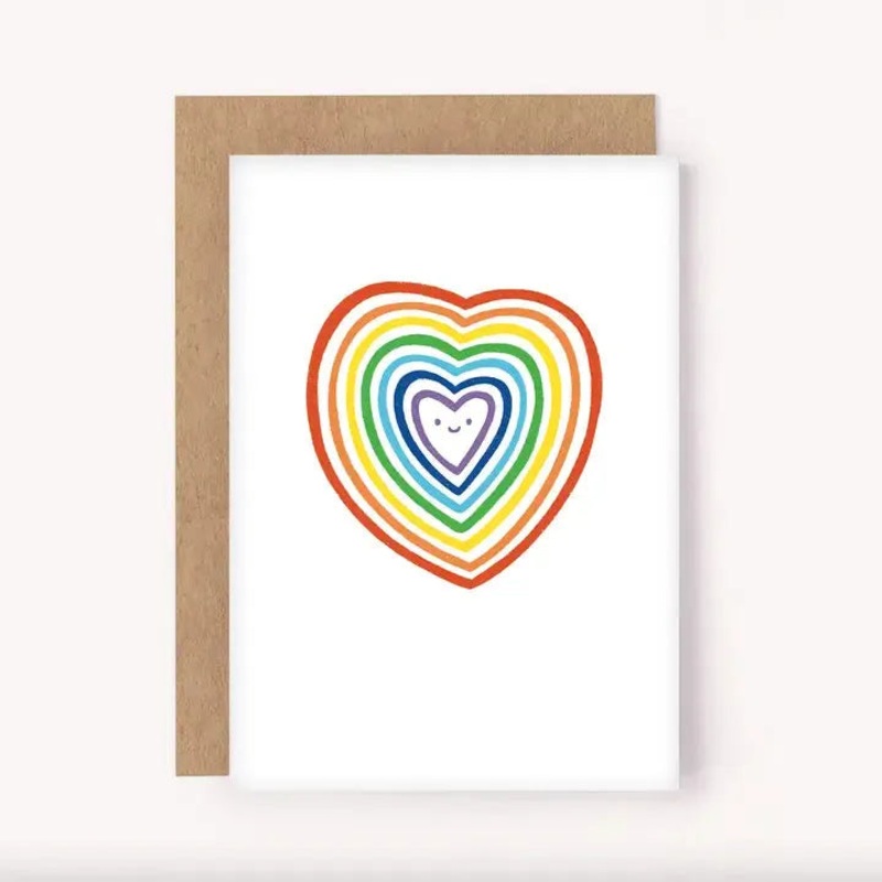 Rainbow Heart Greeting Card L